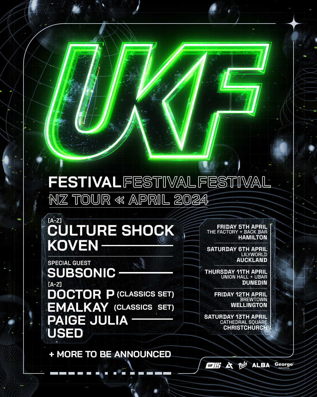 UKF New Zealand 2024 Tour flyer